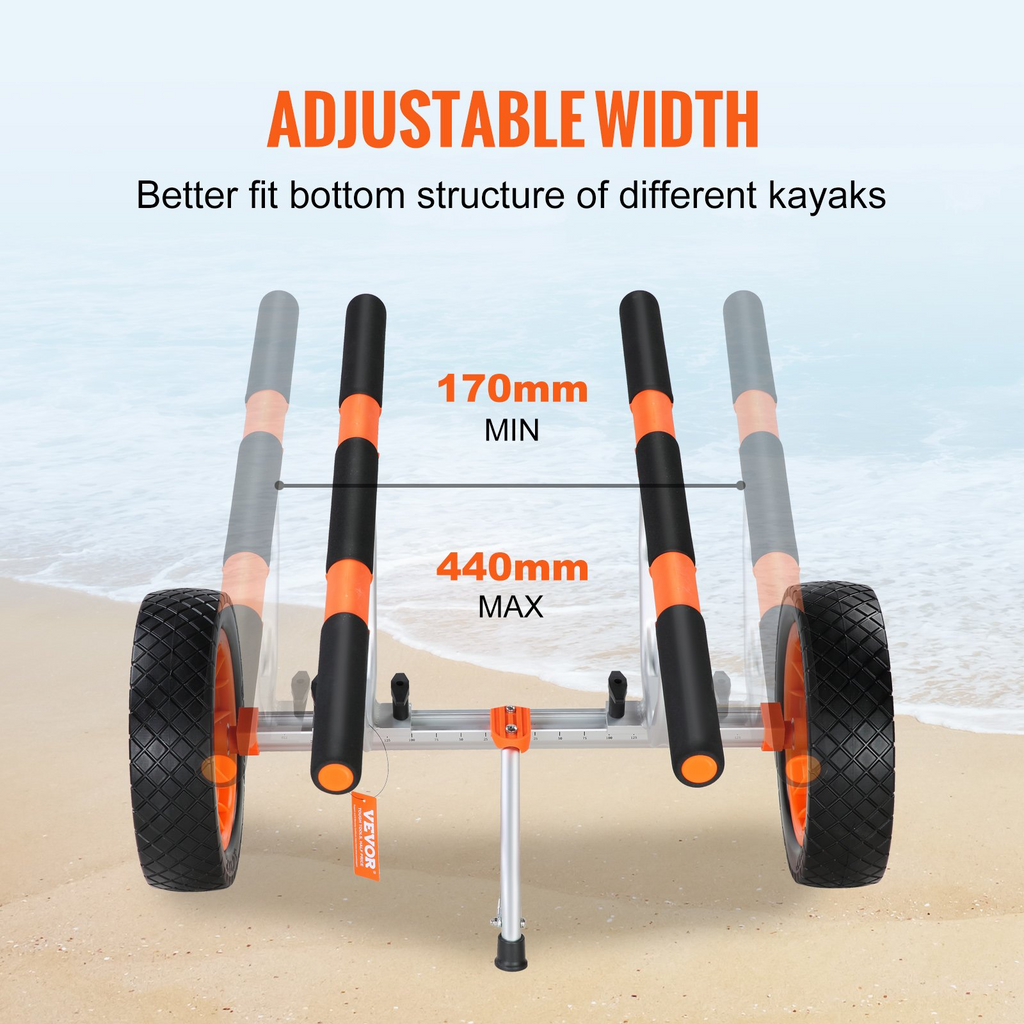 VEVOR - Carrito para kayak de alta resistencia capacidad de carga de 450 libras con neumáticos sólidos de 12''