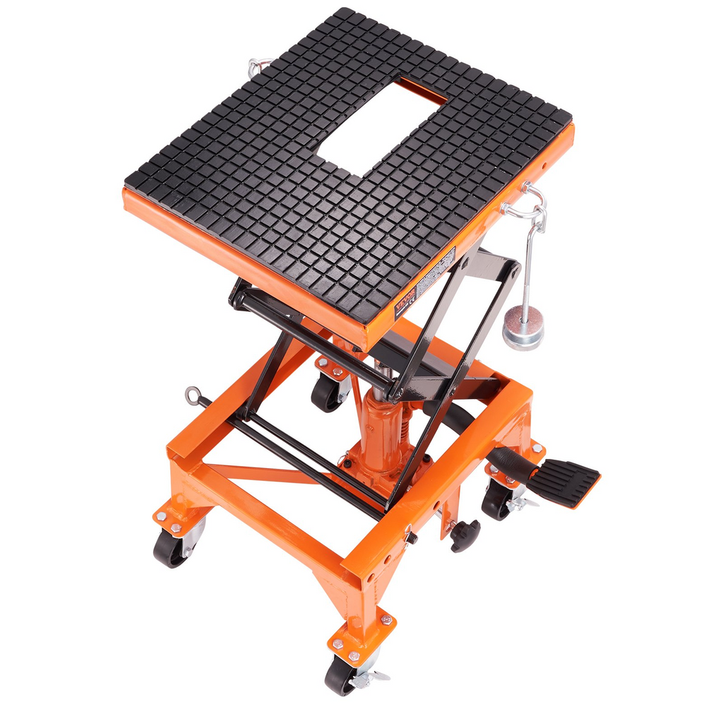 Mesa elevadora hidráulica para motocicletas VEVOR capacidad de 350 libras