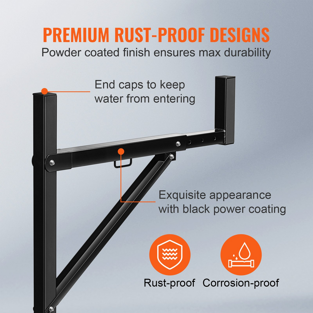 Portaequipajes extensible para camión de 19 a 34 pulgadas altura ajustable de 38,6 a 43,6 pulgadas capacidad de 250 libras