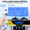 VEVOR - Máquina para hacer helados comerciales de 22-30 l/h 2200 W  con tolva de 2 x 6 l cilindro de 2 l panel LCD