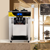 VEVOR - Máquina para hacer helados comerciales de 22-30 l/h 2200 W  con tolva de 2 x 6 l cilindro de 2 l panel LCD