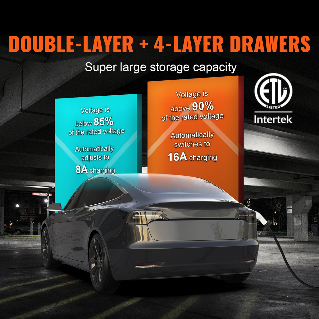 Cargador portátil para vehículos eléctricos VEVOR de nivel 2 32 A 240 V