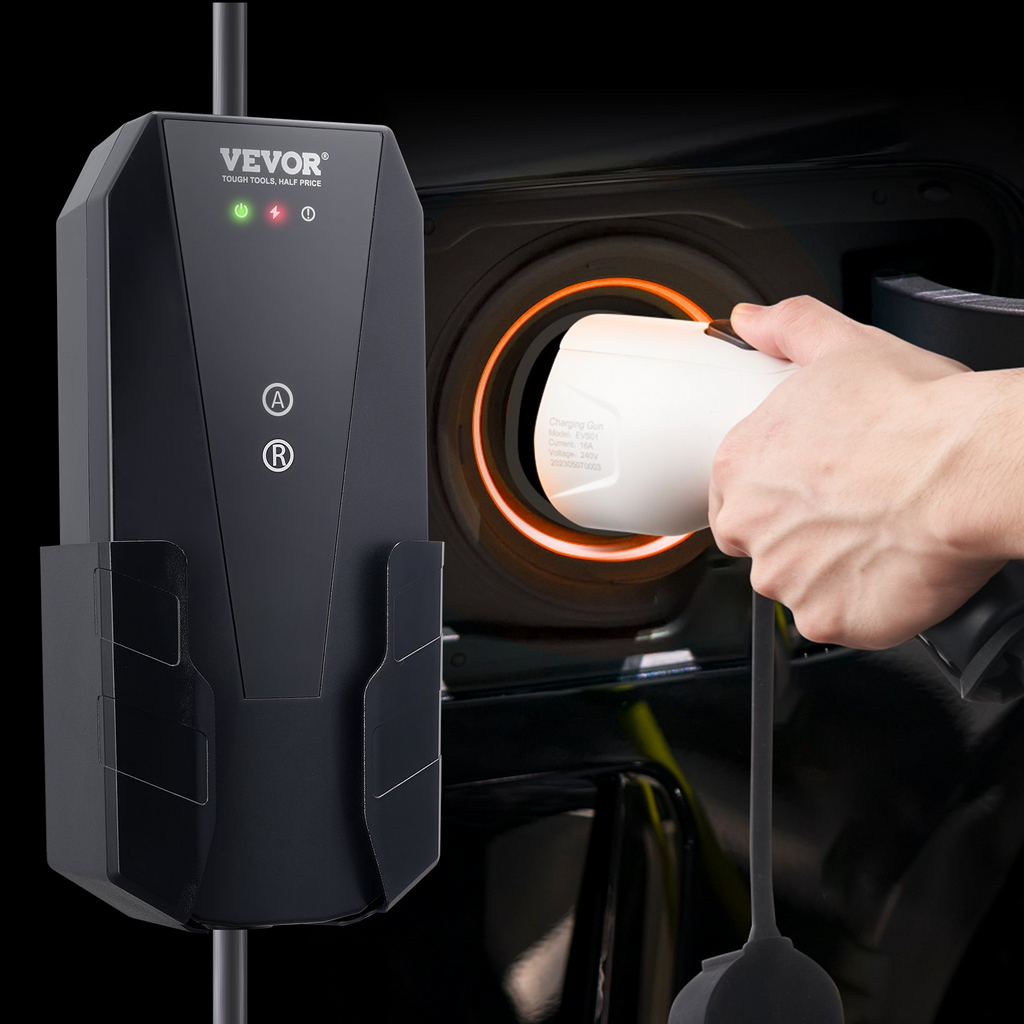 Cargador portátil para vehículos eléctricos VEVOR de nivel 1+2 16 A 120 V o 240 V