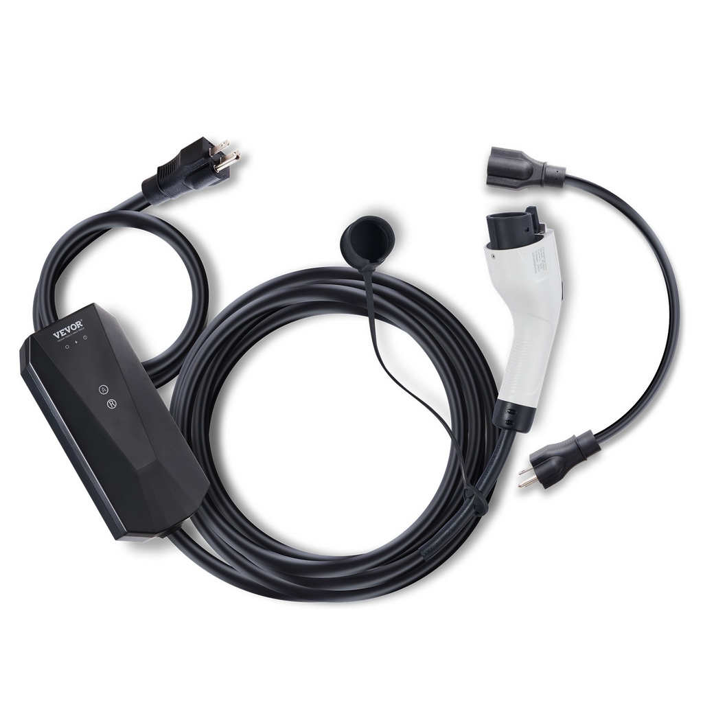 Cargador portátil para vehículos eléctricos VEVOR de nivel 1+2 16 A 120 V o 240 V