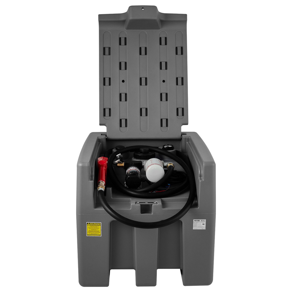 VEVOR Tanque de diésel portátil, capacidad de 58 galones y caudal de 10 GPM, tanque de combustible diésel con bomba de transferencia eléctrica de 12 V y manguera de goma de 13,1 pies, tanque de transferencia diésel