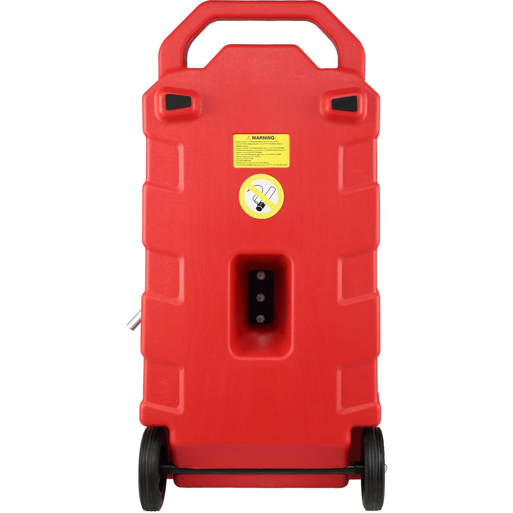 VEVOR Contenedor de combustible portátil de 16 galones, 7,8 l/min, con bomba manual y ruedas de goma, tanque de almacenamiento para transferencia de combustible para gasolina, diésel JH2