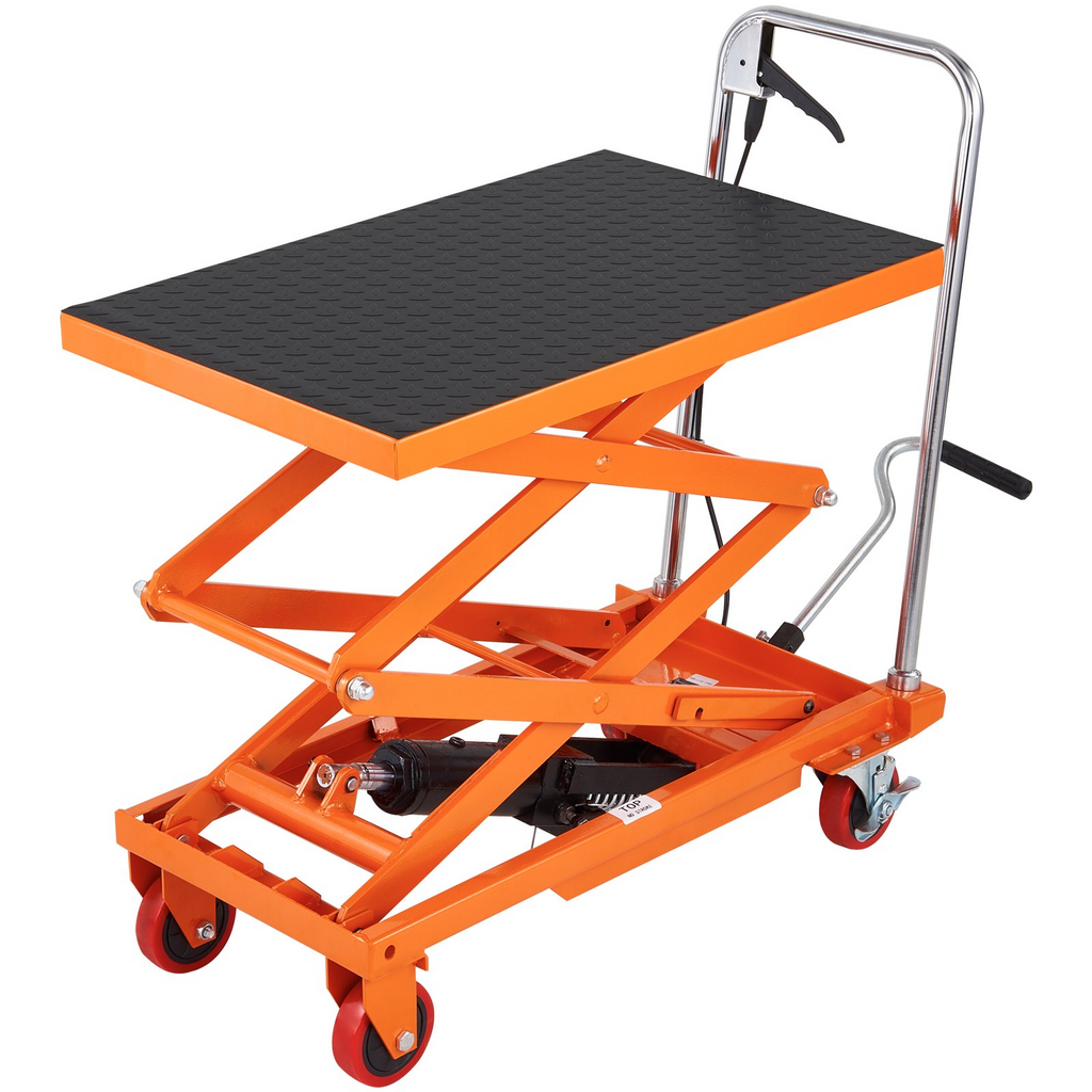 Mesa elevadora hidráulica VEVOR capacidad de 330 libras altura de elevación de 50"