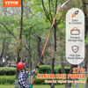 VEVOR Sierra de pértiga manual podadora de árboles extensible de 7,3 a 27 pies hoja de acero afilada y tijeras