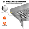 Campana extractora comercial VEVOR de 7 pies para camiones de comida con 3 rejillas de filtro de aceite desmontables en forma de U