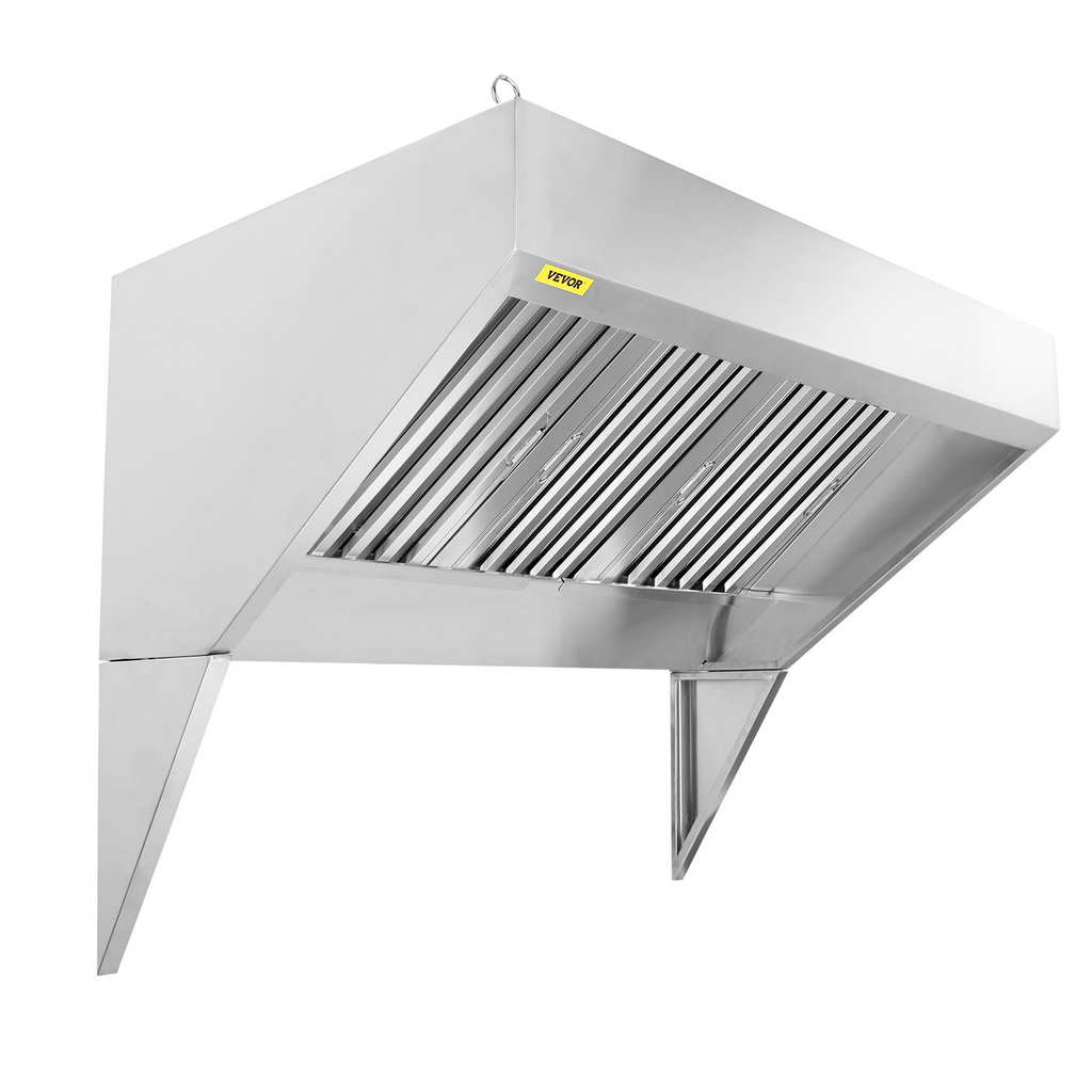 Campana extractora comercial VEVOR de 7 pies para camiones de comida con 3 rejillas de filtro de aceite desmontables en forma de U