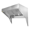 Campana extractora comercial VEVOR de 7 pies para camiones de comida con 3 rejillas de filtro de aceite desmontables en forma de U