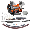 Pulidora de banco y pulidora VEVOR para metal joyería y madera con ruedas abrasivas y de lana 100 herramientas 3590 RPM
