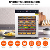 Deshidratador eléctrico de alimentos VEVOR de 800 W 10 bandejas de acero inoxidable