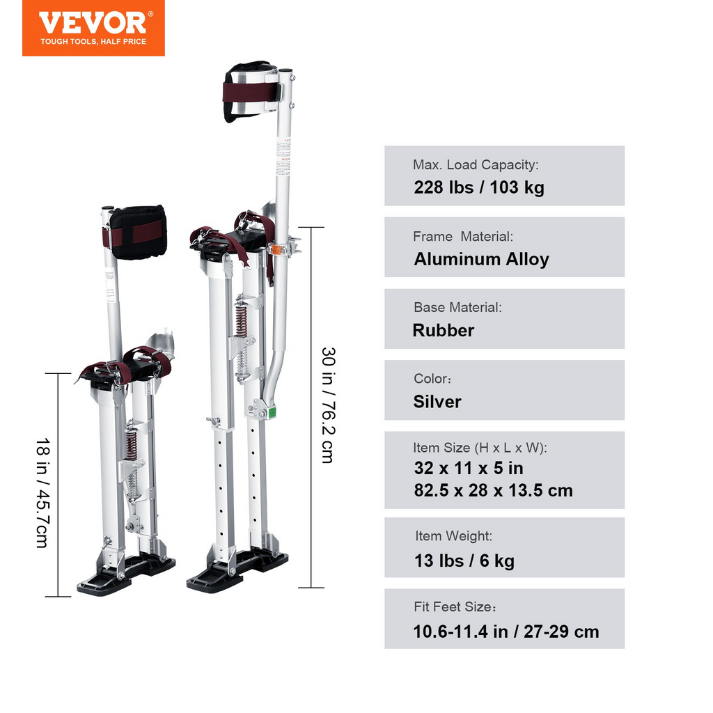 Zancos para paneles de yeso VEVOR de 18'' a 30''