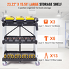 VEVOR  Carrito de servicio plegable para uso general 3 estantes 165 libras (25,62 x 15,43 x 32,76 pulgadas)