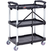 VEVOR  Carrito de servicio plegable para uso general 3 estantes 165 libras (25,62 x 15,43 x 32,76 pulgadas)