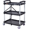 VEVOR  Carrito de servicio plegable para uso general 3 estantes 165 libras (25,62 x 15,43 x 32,76 pulgadas)