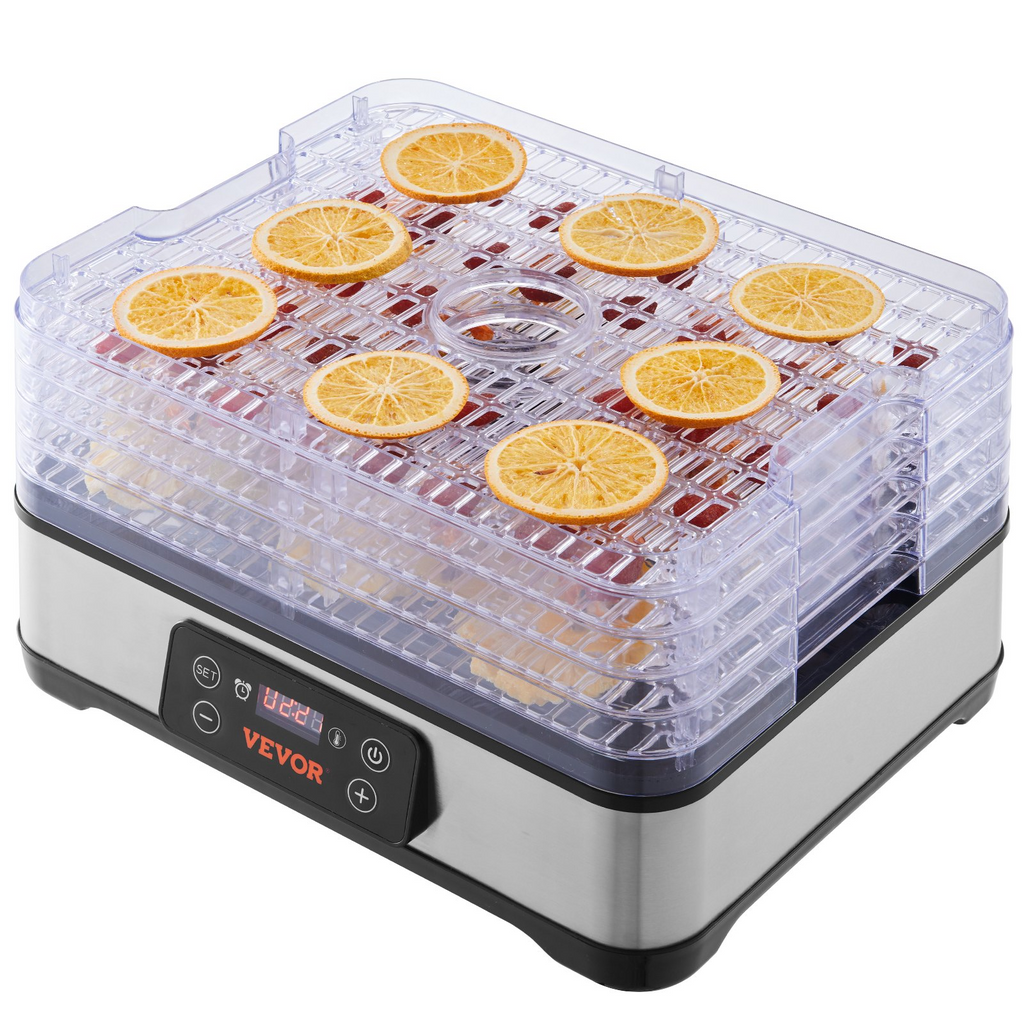 Máquina deshidratadora de alimentos VEVOR de 5 bandejas de 300 W
