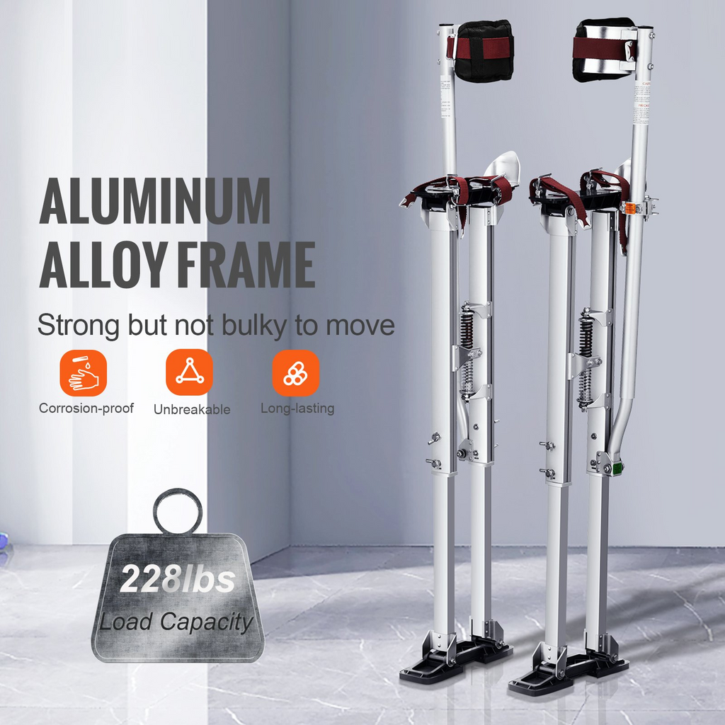 Zancos para paneles de yeso VEVOR zancos de aluminio ajustables de 36'' a 50'' con rodilleras protectoras