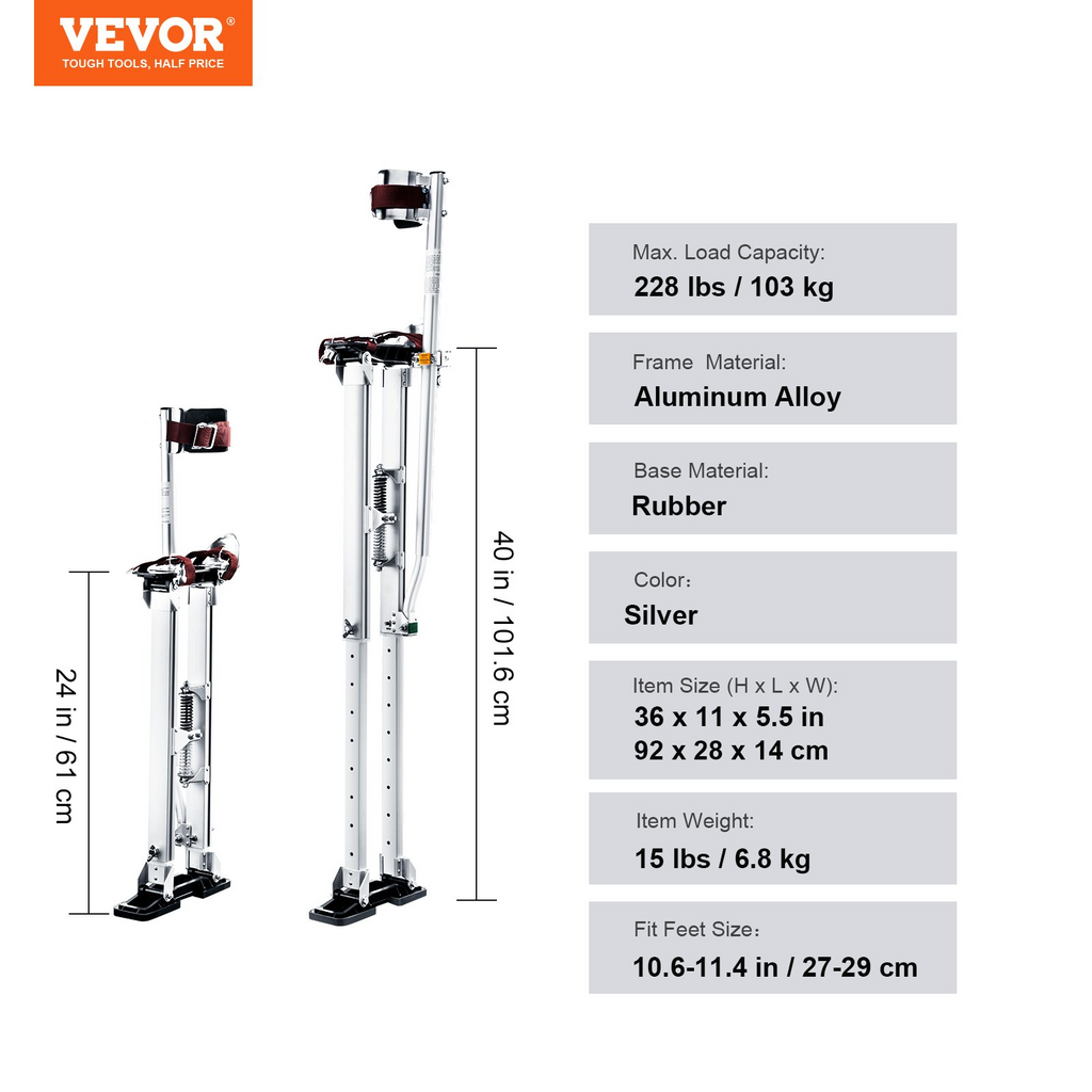 Zancos para paneles de yeso VEVOR de aluminio de 24'' a 40''