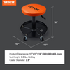 Taburete con asiento rodante ajustable para mecánico VEVOR