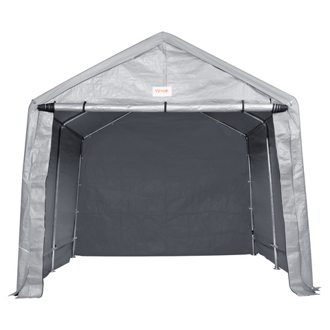 VEVOR cobertizo portátil de 7 x 12 x 7,36 pies carpa de almacenamiento resistente con puerta enrollable con cremallera y ventanas ventiladas