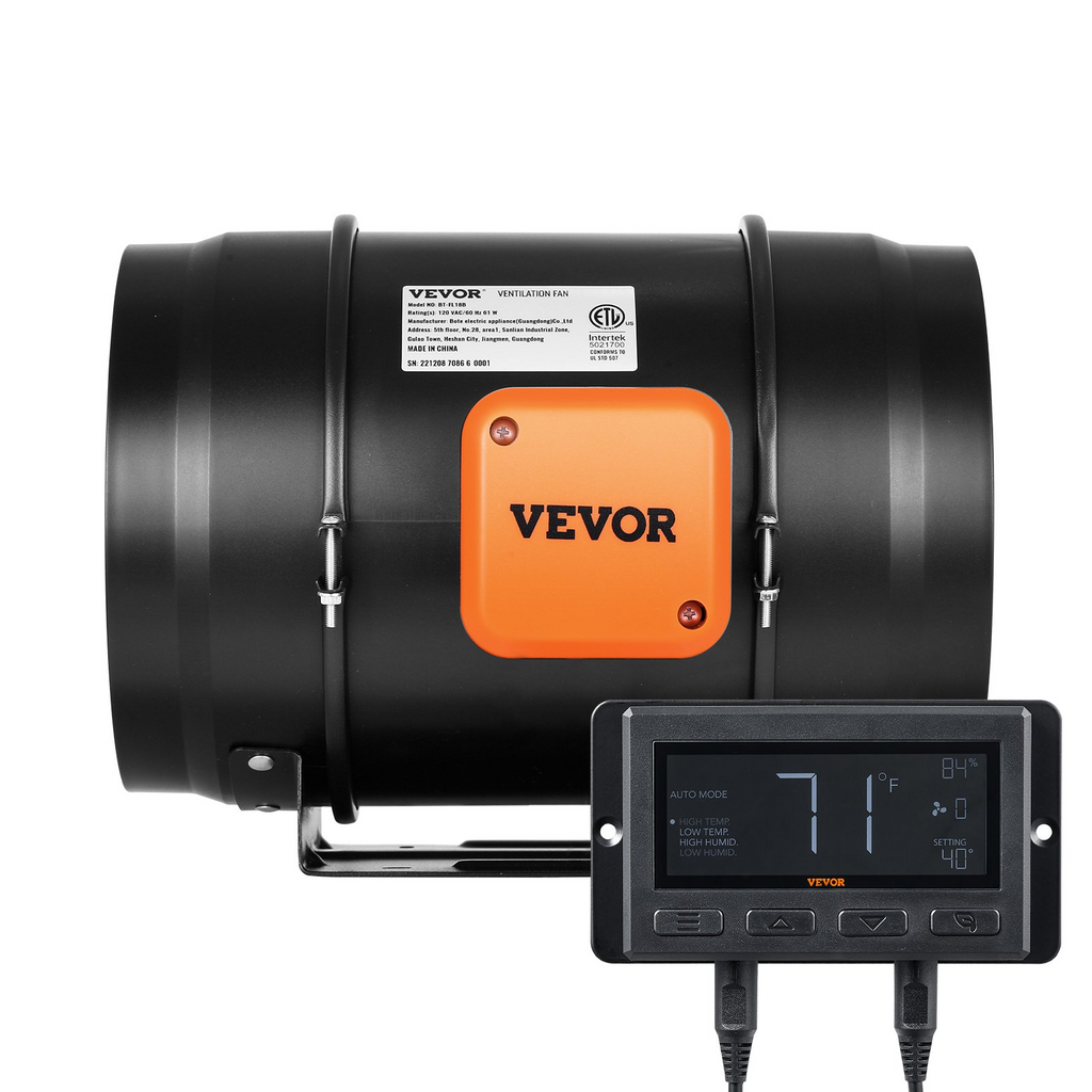 Kit de ventilador de escape para HVAC con conducto en línea VEVOR de 8 pulgadas