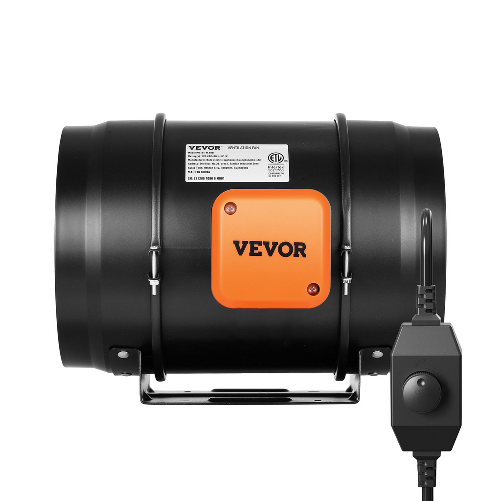 Kit de ventilador de conducto en línea VEVOR de 8 pulgadas para escape de aire acondicionado y calefacción