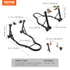 Soporte elevador para motocicleta 850 lb combinado delantero y trasero de horquilla