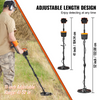 Detector de metales VEVOR para adultos y niños bobina de búsqueda impermeable de 10 pulgadas con pantalla LCD 7 modos vástago de aluminio ajustable de 41'' a 52''