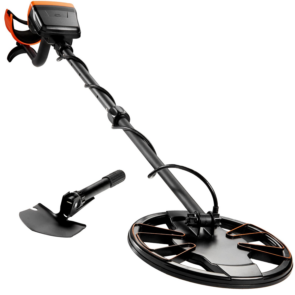 Detector de metales VEVOR para adultos y niños bobina de búsqueda impermeable de 10 pulgadas con pantalla LCD 7 modos vástago de aluminio ajustable de 41'' a 52''