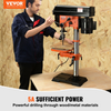 Taladro de banco VEVOR de 12 pulgadas 5 amperios 120 V mesa de trabajo inclinable de 0 a 45° con luz de trabajo láser