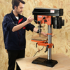 Taladro de banco VEVOR de 12 pulgadas 5 amperios 120 V mesa de trabajo inclinable de 0 a 45° con luz de trabajo láser