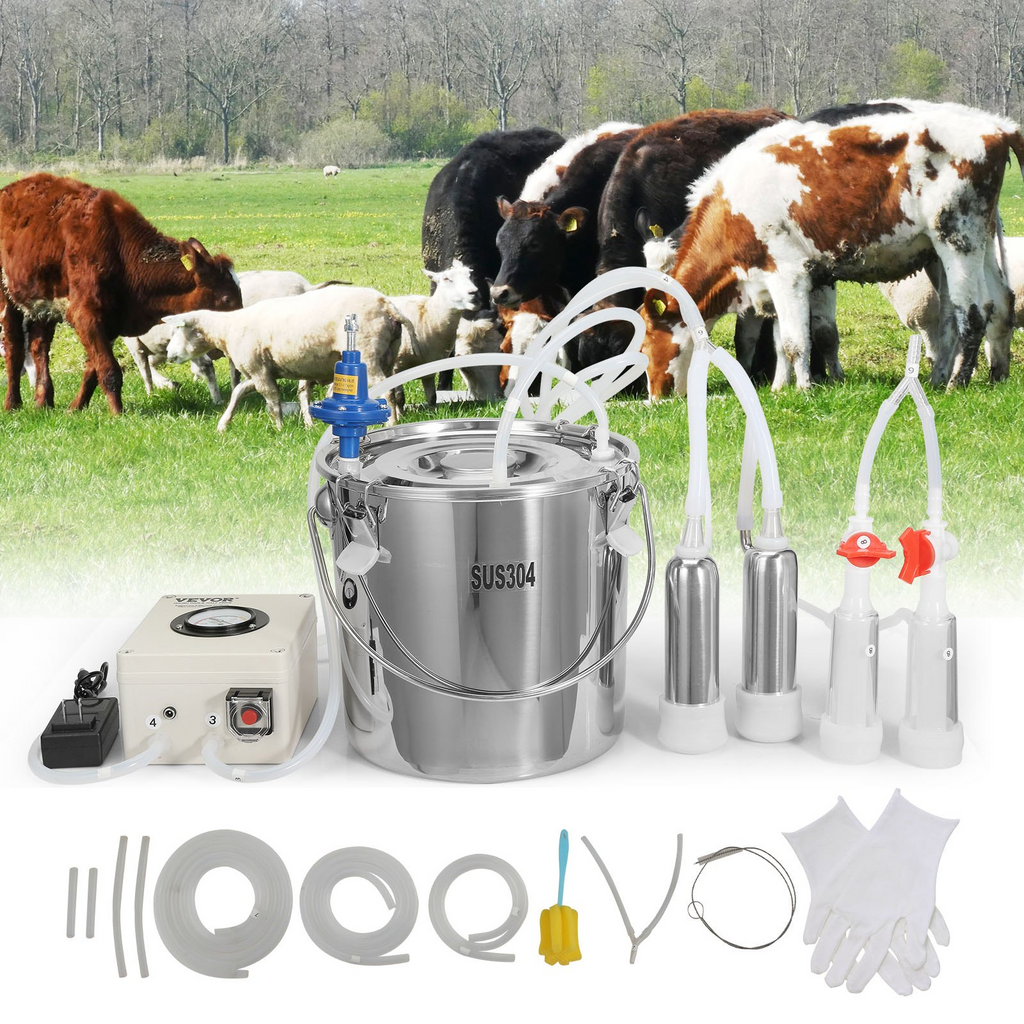 Ordeñadora de cabras VEVOR cubo de acero inoxidable 304 de 12 L