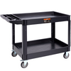 VEVOR Carrito de servicio multiusos con 2 estantes y capacidad de 550 libras