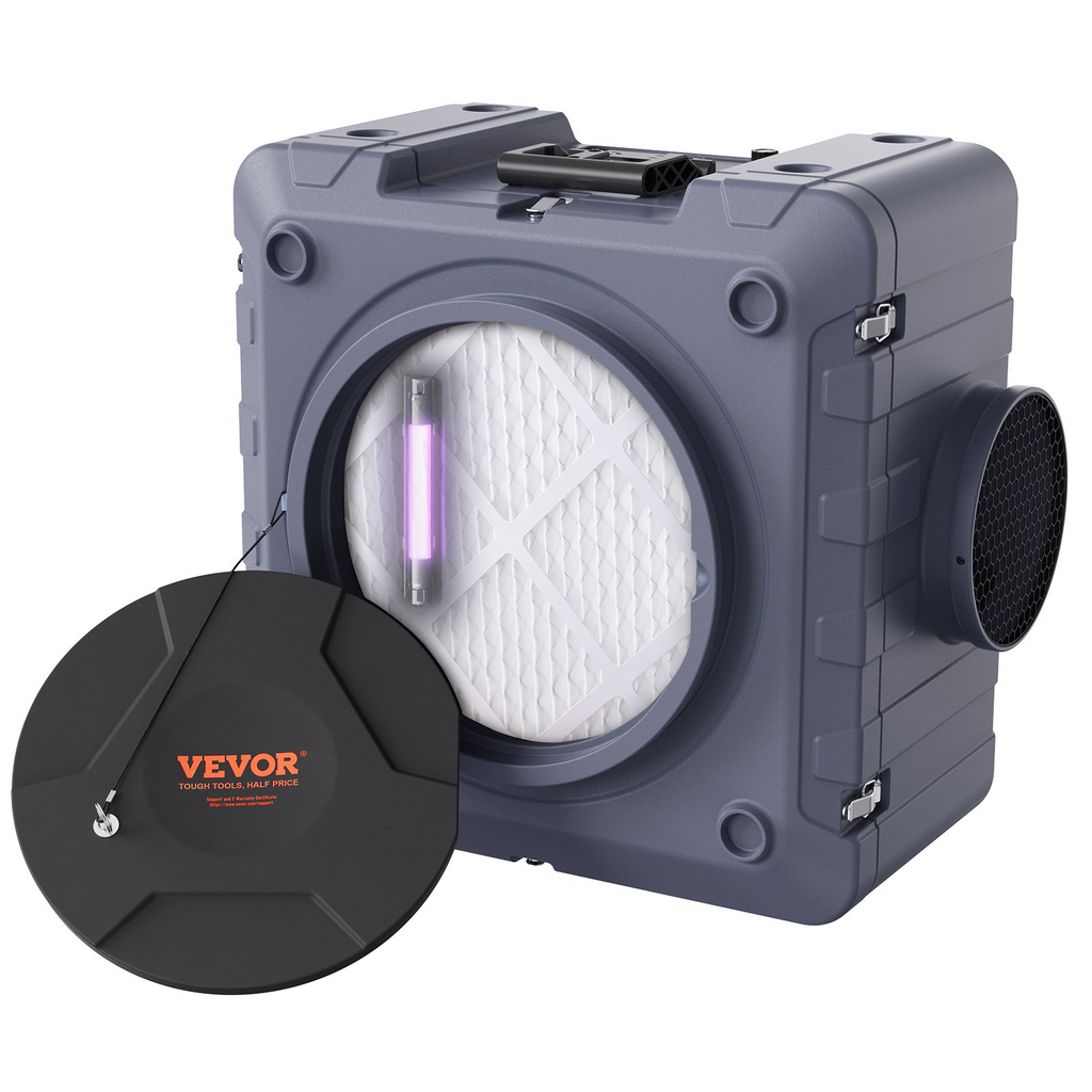 Purificador de aire VEVOR con filtración de 3 etapas apilable de 800 CFM con MERV10 carbón H13 HEPA