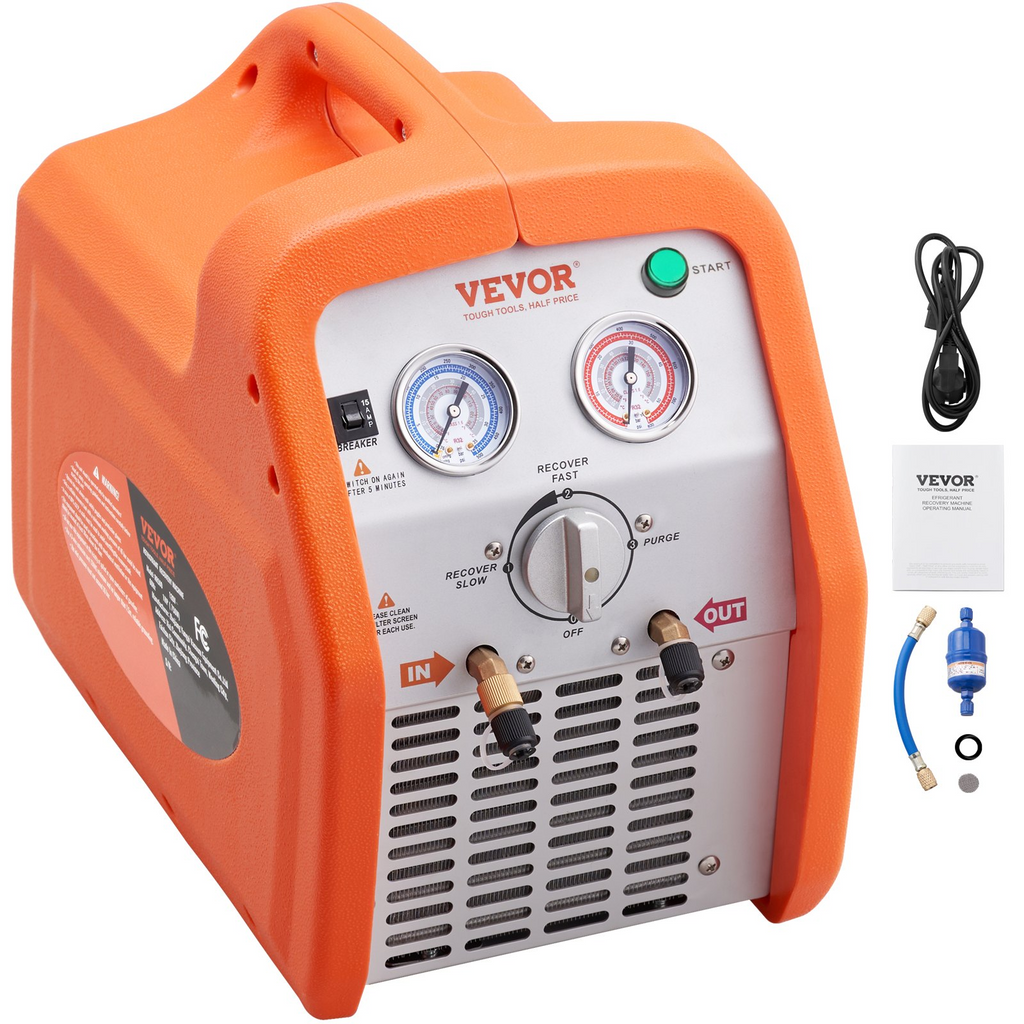 Máquina de recuperación de refrigerante VEVOR de 1 HP 120 V 60 Hz