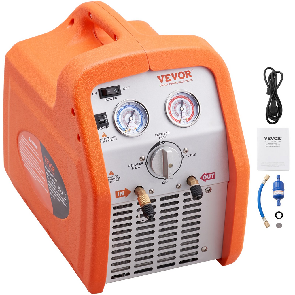 Máquina de recuperación de refrigerante VEVOR de 3/4 HP 120 V 60 Hz HVAC