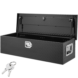 Caja de herramientas de aluminio resistente para caja de camión  remolque 39 x 13 x 10 pulgadas color negro