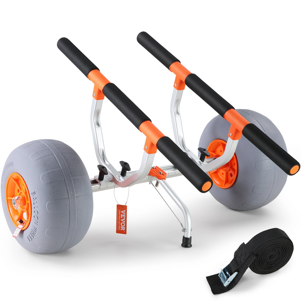 Carrito para kayak de alta resistencia de 12" ancho ajustable de 6,69 a 17,32" capacidad de peso de 350 lb