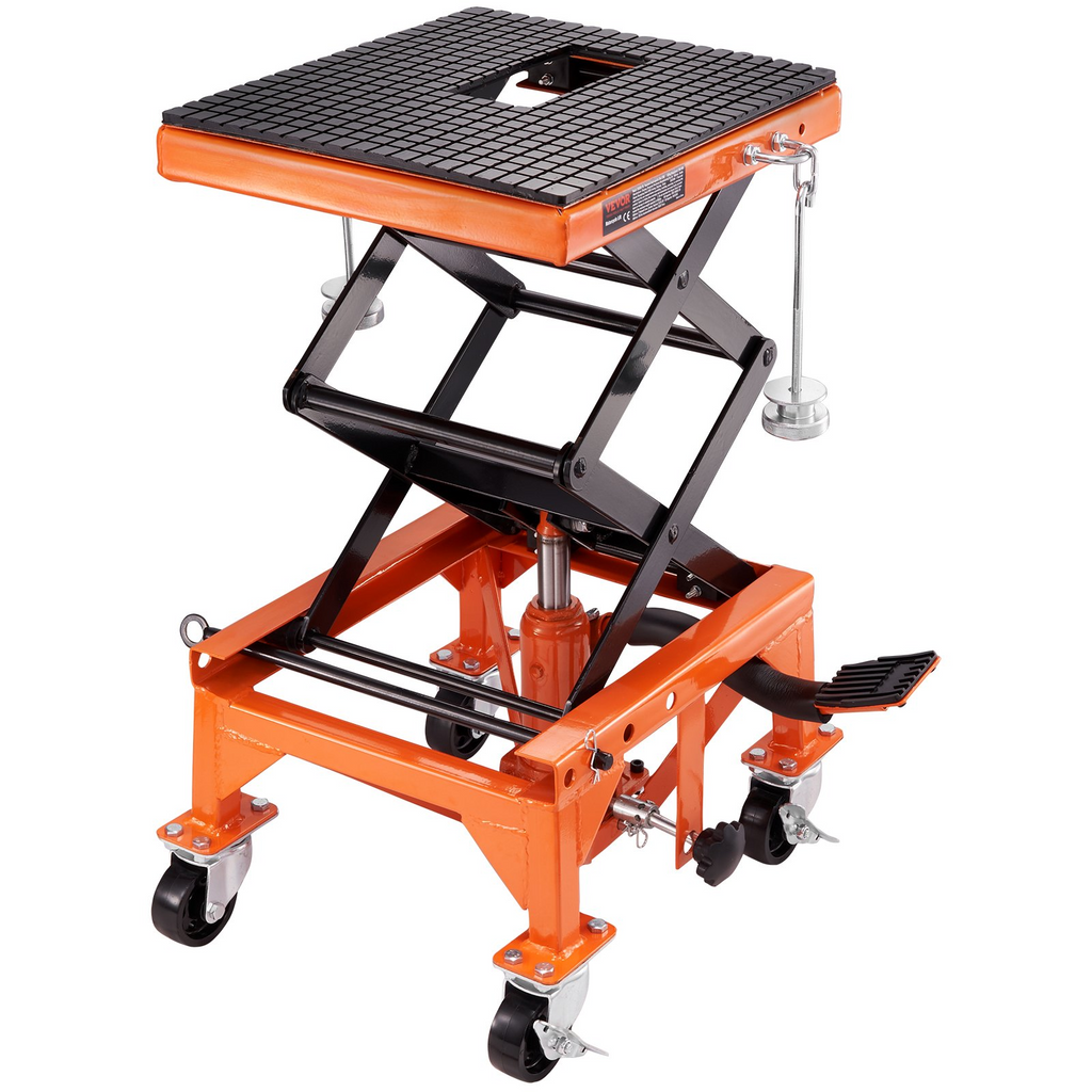 Mesa elevadora hidráulica para motocicletas VEVOR capacidad de 350 libras