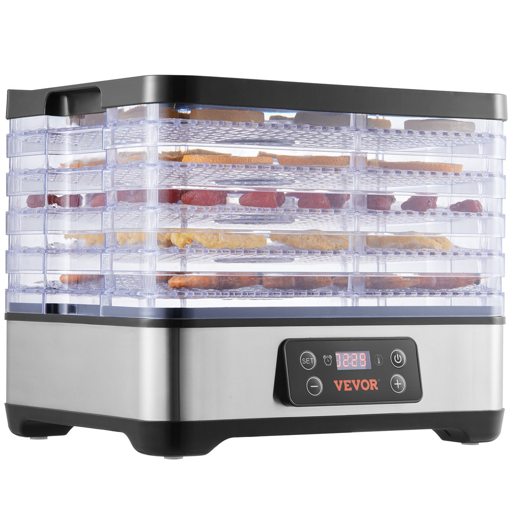 Máquina deshidratadora de alimentos VEVOR de 5 bandejas de 300 W