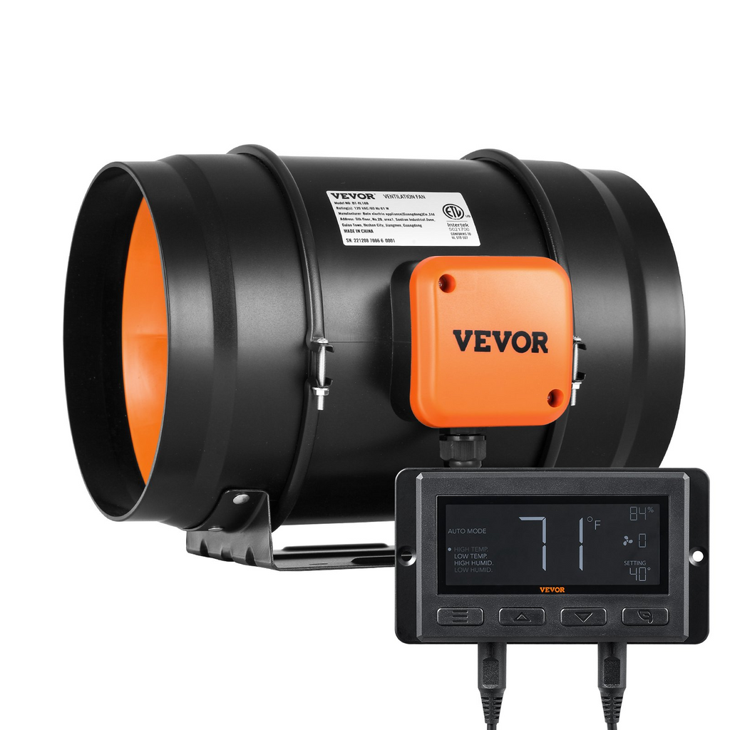 Kit de ventilador de escape para HVAC con conducto en línea VEVOR de 8 pulgadas