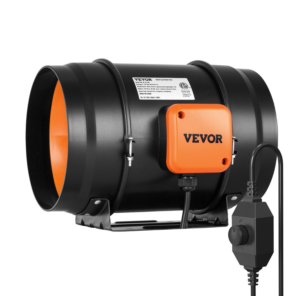 Kit de ventilador de conducto en línea VEVOR de 8 pulgadas para escape de aire acondicionado y calefacción