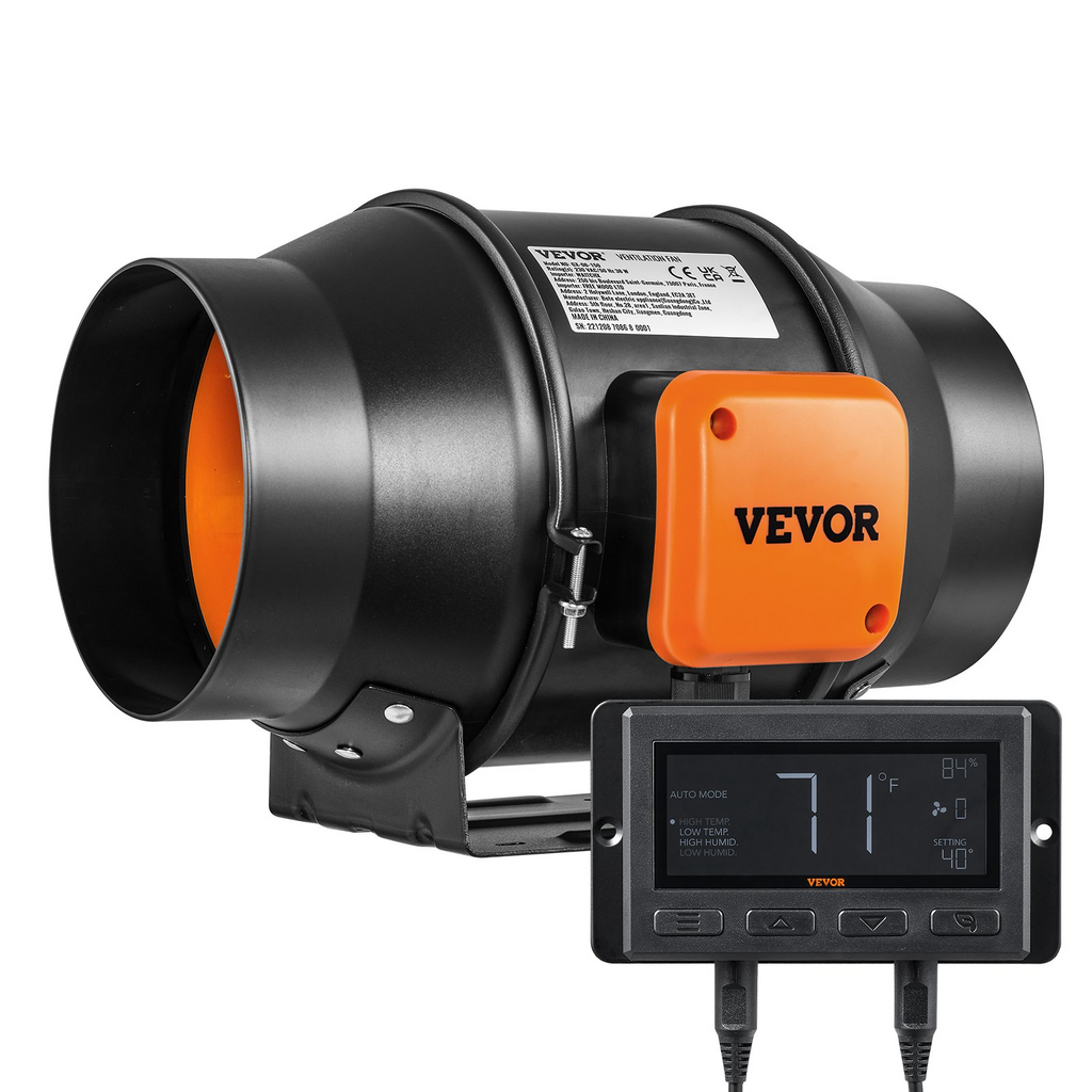 Kit de ventilador de escape para sistema de climatización VEVOR de 6 pulgadas con control de velocidad variable EC