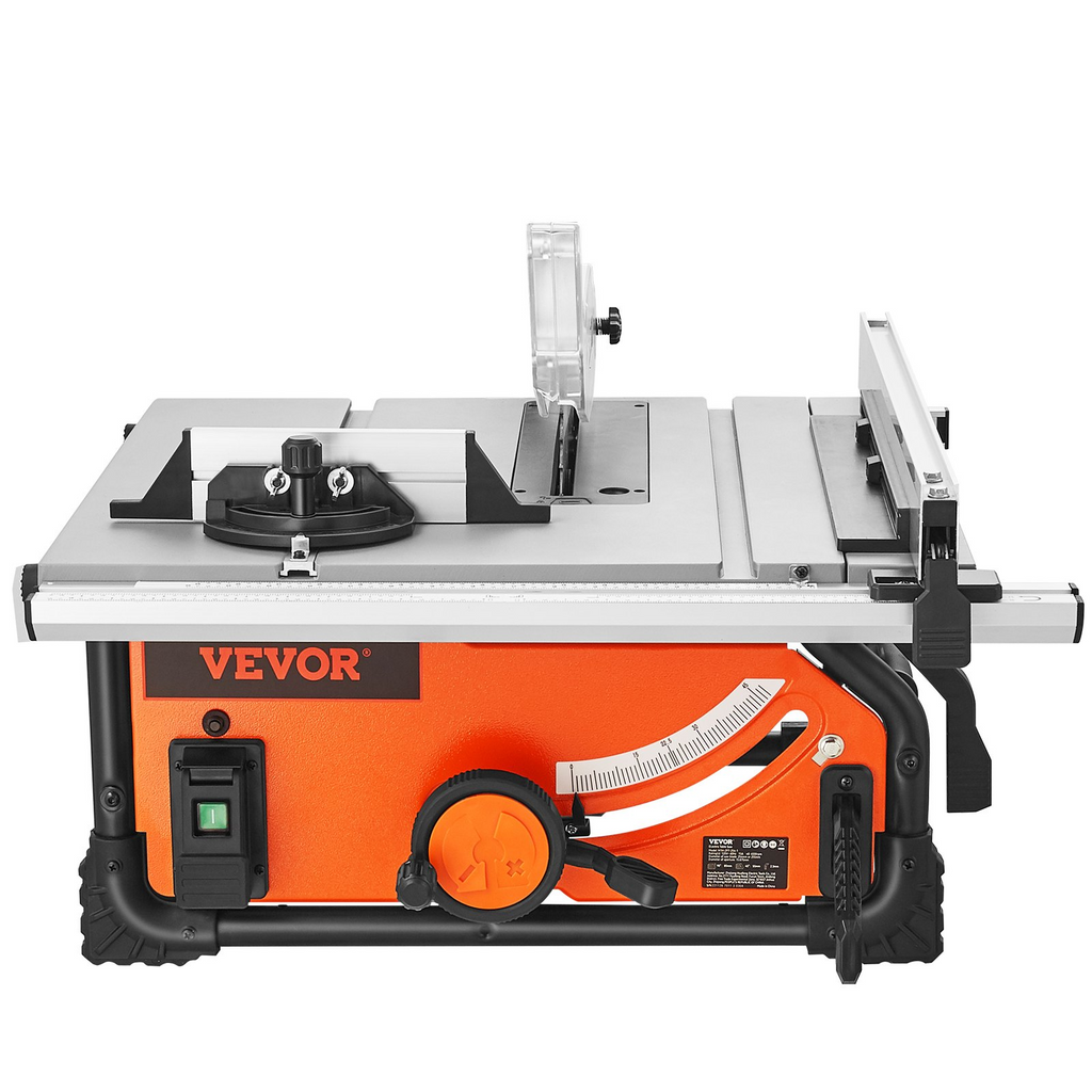 Sierra de mesa eléctrica VEVOR de 10", 4500 RPM capacidad de corte de 25 pulgadas para carpintería