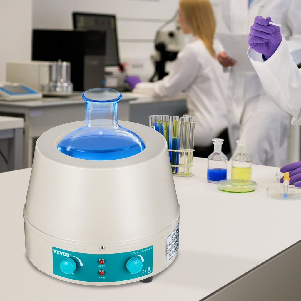Manta calefactora VEVOR de 1000 ml de 350 W con agitador magnético de 0 a 1600 RPM para calentar líquidos de 1000 ml