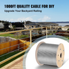 Cable de acero inoxidable VEVOR T316 1/8'' x 1000 pies cable de acero 1x19 hebras resistencia a la rotura de 2100 libras