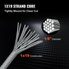 Cable de acero inoxidable VEVOR T316 1/8'' x 1000 pies cable de acero 1x19 hebras resistencia a la rotura de 2100 libras