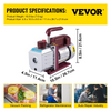 Bomba de vacío VEVOR Bomba de vacío de 4,5 CFM B 1/3 HP 5 PA